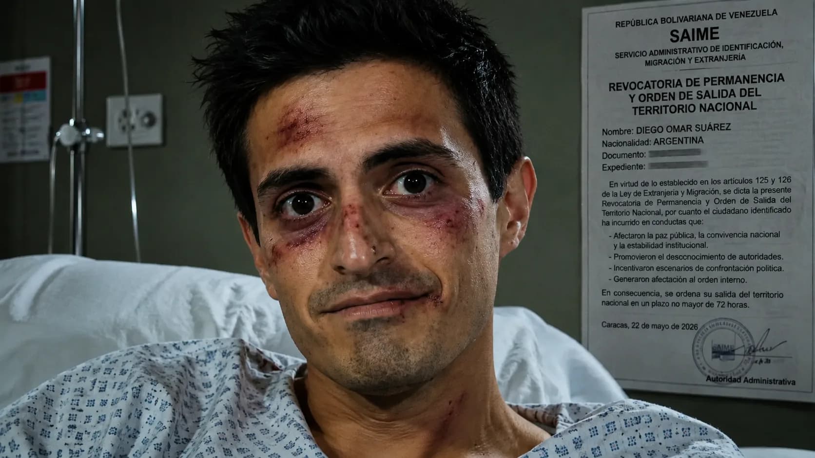 Michelo Picante: Propagandista Argentino del Chavismo Aparece Golpeado y con Orden de Expulsión